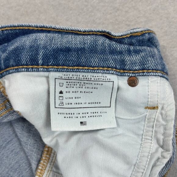 AYR 26S Women's The Sugar High Rise Straight Leg raw hem Jeans USA Made - Picture 6 of 7